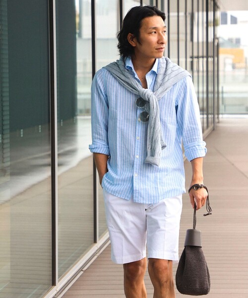 BEAMS F(ビームスエフ)の「PT TORINO × BEAMS F / 別注 SLEEK コットンツイル ショーツ(その他パンツ・メンズ・ベージュ/ホワイト/ネイビー・44/52/50/48/46)」の19枚目の写真