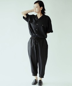 【涼】麻レーヨンクロップドパンツ