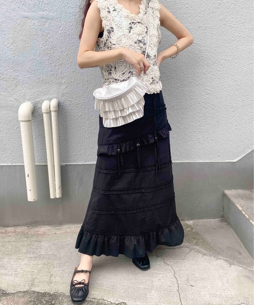 Casselini（キャセリーニ）の「Casselini(キャセリーニ)フリルクロスボディバッグ（ショルダーバッグ・レディース・ブラック/シルバー/ピンク・FREE）」の18枚目の写真