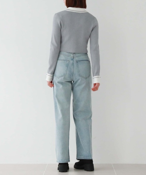 archives（アルシーヴ）の「ラインカラークラシカルリブニット（ニット/セーター・レディース・アイボリー/ブルーグレー/ブラック・MEDIUM）」の19枚目の写真