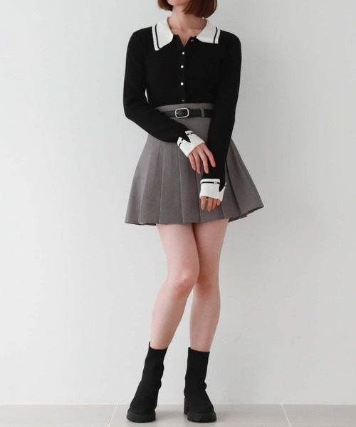 archives（アルシーヴ）の「ラインカラークラシカルリブニット（ニット/セーター・レディース・アイボリー/ブルーグレー/ブラック・MEDIUM）」の15枚目の写真