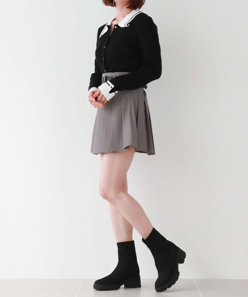 archives（アルシーヴ）の「ラインカラークラシカルリブニット（ニット/セーター・レディース・アイボリー/ブルーグレー/ブラック・MEDIUM）」の12枚目の写真