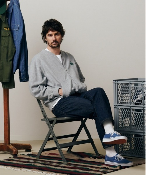 Right-on（ライトオン）の「【Hollywood athletic co】スウェットカーディガン ユニセックス（スウェット・メンズ・グレー/グリーン・M/XL/L）」の3枚目の写真