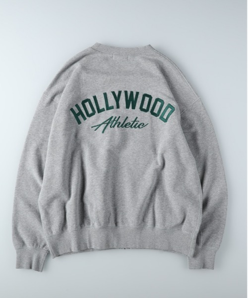 Right-on（ライトオン）の「【Hollywood athletic co】スウェットカーディガン ユニセックス（スウェット・メンズ・グレー/グリーン・M/XL/L）」の11枚目の写真