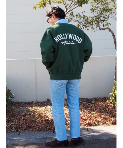Right-on（ライトオン）の「【Hollywood athletic co】スウェットカーディガン ユニセックス（スウェット・メンズ・グレー/グリーン・M/XL/L）」の21枚目の写真