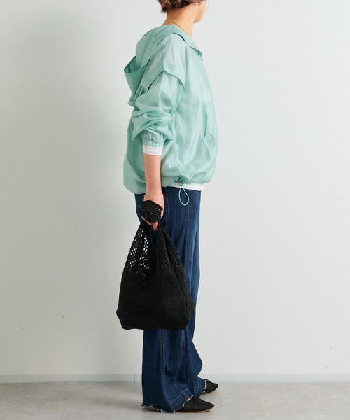 un dix cors（アンディコール）の「シアーアノラック（パーカー・レディース・ブラック/オフホワイト/ブルー/グリーン・FREE）」の11枚目の写真