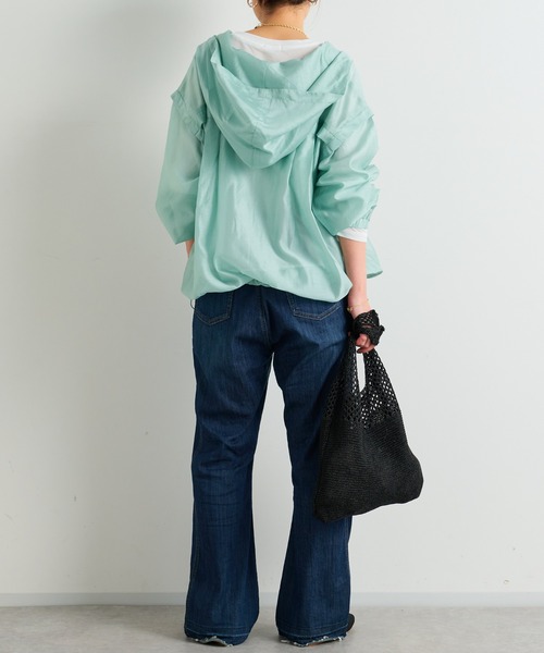 un dix cors（アンディコール）の「シアーアノラック（パーカー・レディース・ブラック/オフホワイト/ブルー/グリーン・FREE）」の12枚目の写真