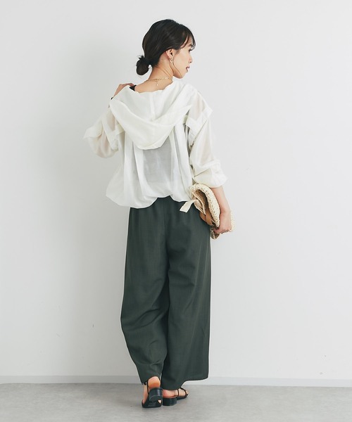 un dix cors（アンディコール）の「シアーアノラック（パーカー・レディース・ブラック/オフホワイト/ブルー/グリーン・FREE）」の21枚目の写真