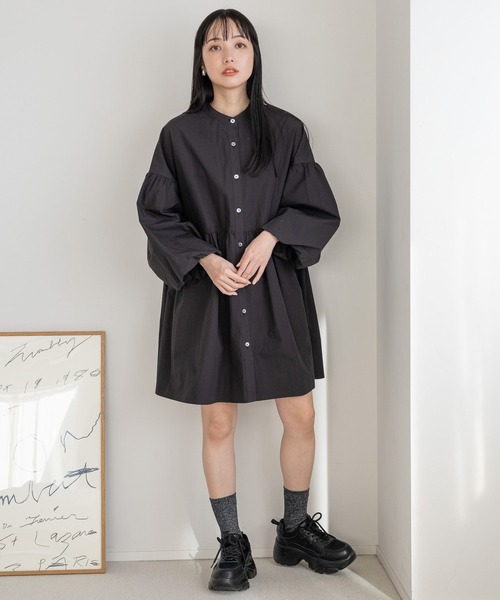 LOWRYS FARM(ローリーズファーム)の「バルーンギャザーチュニック 103555(ワンピース・レディース・オフホワイト/アイボリー/ブラック・FREE)」の20枚目の写真