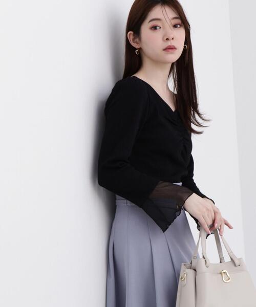 PROPORTION BODY DRESSING(プロポーションボディドレッシング)の「シャーリングテレコ / 1214160301(Tシャツ/カットソー・レディース・ホワイト系その他/ピンク/ブラック・SMALL/MEDIUM)」の7枚目の写真