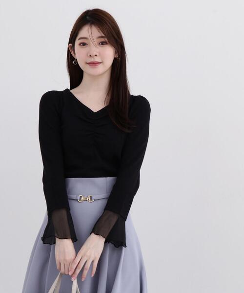 PROPORTION BODY DRESSING(プロポーションボディドレッシング)の「シャーリングテレコ / 1214160301(Tシャツ/カットソー・レディース・ホワイト系その他/ピンク/ブラック・SMALL/MEDIUM)」の4枚目の写真