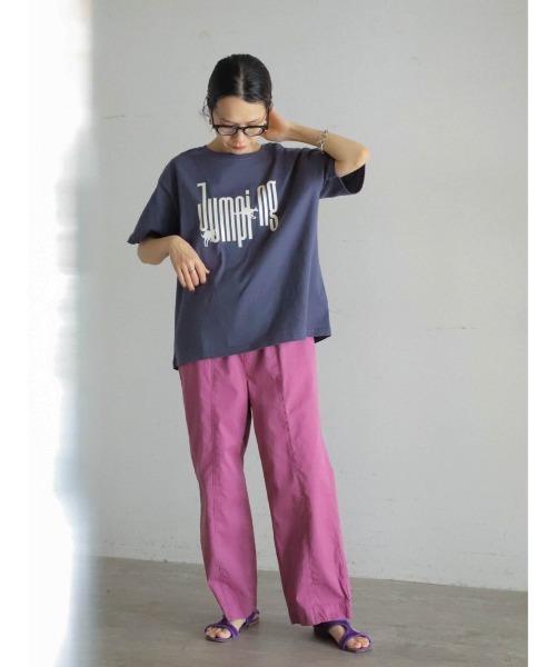 FIL DE FER（フィルデフェール）の「製品染コットンツイル　イージー9分丈パンツ（その他パンツ・レディース・パープル/グリーン/ブルー・MEDIUM/SMALL）」の7枚目の写真