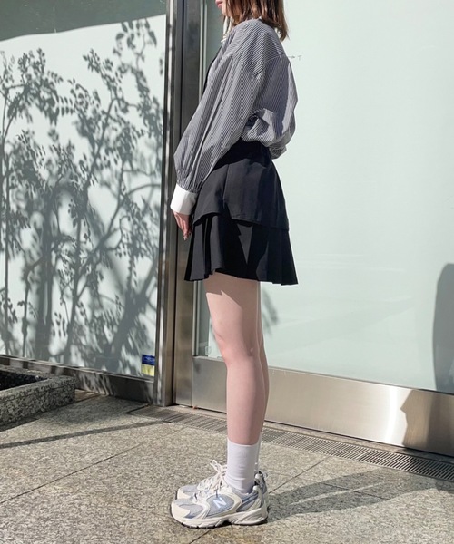 one way（ワンウェイ）の「ダブルプリーツスカート（スカート・レディース・ブラック/グレー・FREE）」の16枚目の写真