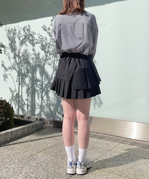 one way（ワンウェイ）の「ダブルプリーツスカート（スカート・レディース・ブラック/グレー・FREE）」の17枚目の写真
