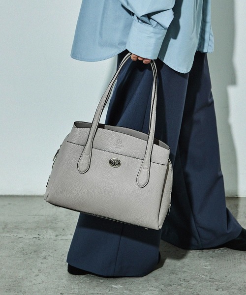 D.KELLY（ディーケリー）の「D.KELLY フロントポケット シボレザー2wayトートバッグ ショルダーバッグ レディース バッグ（トートバッグ・レディース・グレー/カーキ/アイボリー/ブラック/キャメル/ベージュ/ダークブルー/イエロー/ローズ・ONE SIZE）」の22枚目の写真