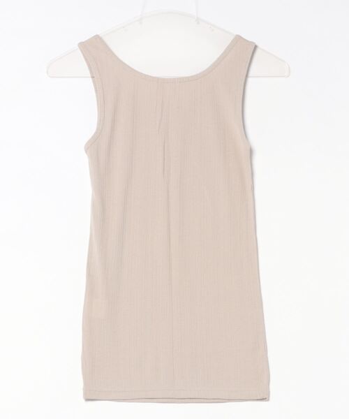 Honeys（ハニーズ）の「ランダムリブタンクトップ（タンクトップ・レディース・ベージュ/ブラック/オフホワイト/グリーン/ピンク/スミクロ/スモークピンク・S/L/M/LL）」の10枚目の写真