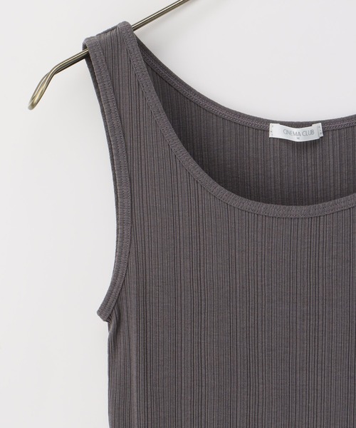 Honeys（ハニーズ）の「ランダムリブタンクトップ（タンクトップ・レディース・ベージュ/ブラック/オフホワイト/グリーン/ピンク/スミクロ/スモークピンク・S/L/M/LL）」の19枚目の写真