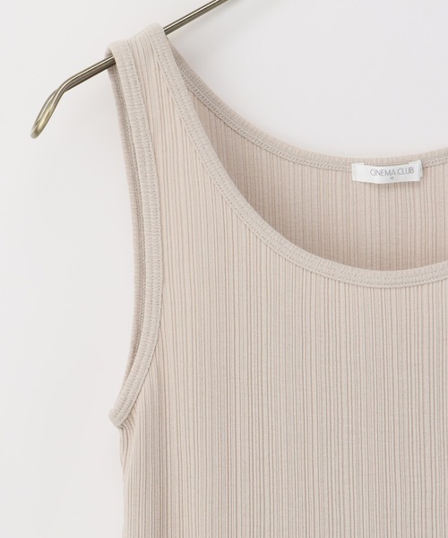 Honeys（ハニーズ）の「ランダムリブタンクトップ（タンクトップ・レディース・ベージュ/ブラック/オフホワイト/グリーン/ピンク/スミクロ/スモークピンク・S/L/M/LL）」の22枚目の写真