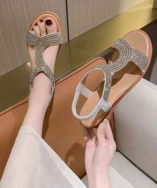 Miniministore（ミニミニストア）の「ウエッジサンダル レディース夏靴キラキラ（サンダル・レディース・シルバー/ゴールド/ブラック・23.5cm/23.0cm/24.5cm/22.5cm/24.0cm/25.0cm）」の17枚目の写真