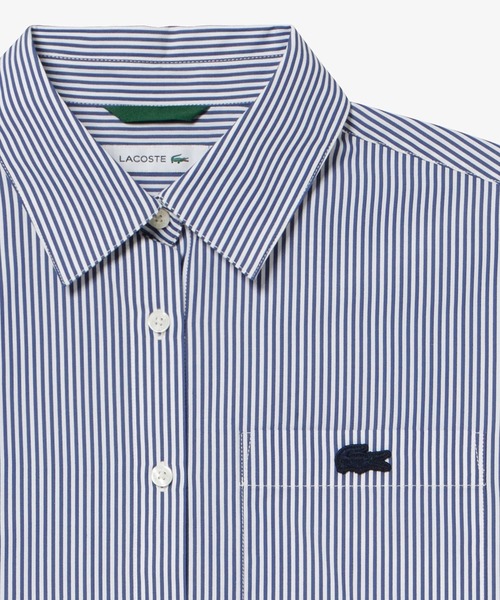 LACOSTE(ラコステ)の「ボリュームスリーブ ストライプクロップド 長袖シャツ(シャツ/ブラウス・レディース・ピンク/ネイビー/ロイヤルブルー・34/36/40/38)」の12枚目の写真