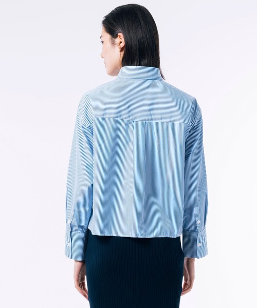 LACOSTE(ラコステ)の「ボリュームスリーブ ストライプクロップド 長袖シャツ(シャツ/ブラウス・レディース・ピンク/ネイビー/ロイヤルブルー・34/36/40/38)」の17枚目の写真