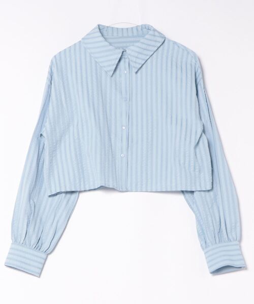 archives（アルシーヴ）の「ストライプビスチェ×シャツ（シャツ/ブラウス・レディース・ブルー/オフホワイト/ベージュ・MEDIUM）」の7枚目の写真