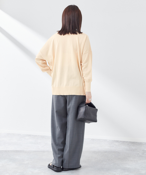 journal standard L'essage(ジャーナルスタンダードレサージュ)の「アイスコットンビッグカーディガン(カーディガン/ボレロ・レディース・ライトグレー/ベージュ/イエロー・FREE)」の12枚目の写真