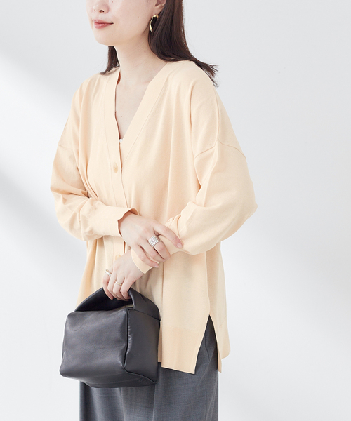 journal standard L'essage(ジャーナルスタンダードレサージュ)の「アイスコットンビッグカーディガン(カーディガン/ボレロ・レディース・ライトグレー/ベージュ/イエロー・FREE)」の15枚目の写真