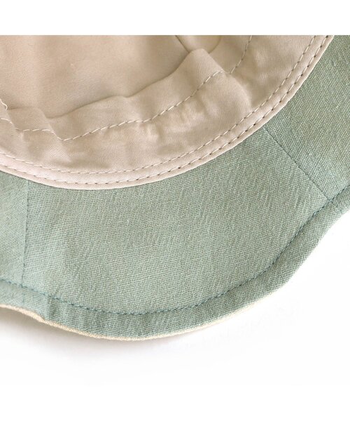 apres les cours(アプレレクール)の「耳付きベビー帽子(その他ベビー用品・キッズ・ストライプ/ベージュ・46/48)」の3枚目の写真