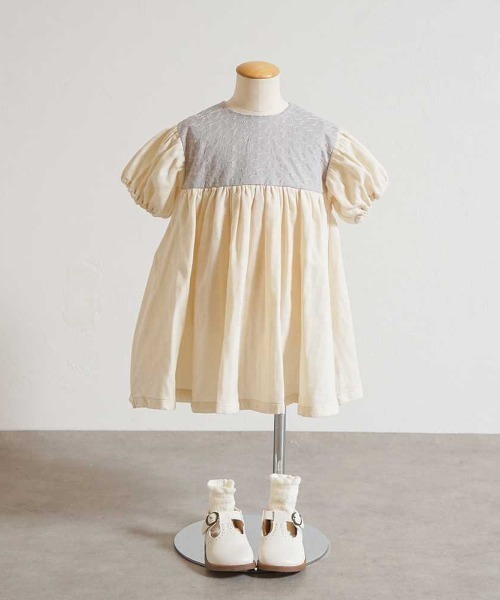 【セール】【10mois ディモワ】ハート刺繍 ワンピース 80cm・90cm・100cm・110cm（ワンピース）｜10mois（ディモワ）