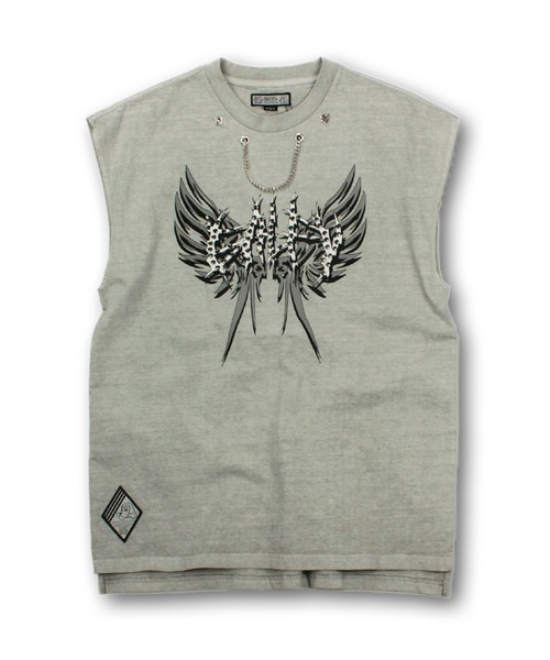 GALFY(ガルフィー)の「【GALFY/ガルフィー】ゴリ厨二タンク(Tシャツ/カットソー・メンズ・ライトグレー/パープル/ブラック・L/XL)」の5枚目の写真