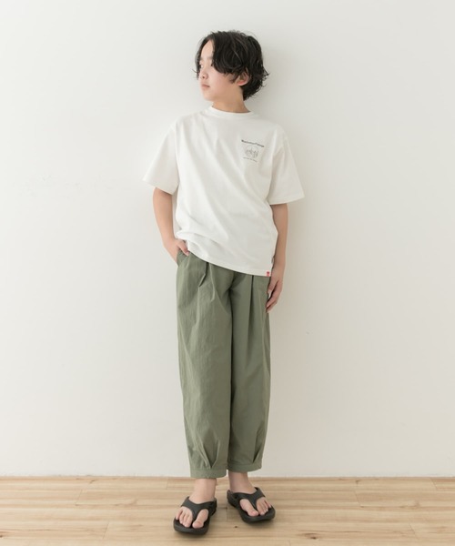 URBAN RESEARCH DOORS（アーバンリサーチドアーズ）の「撥水タックワイドパンツ(KIDS)（その他パンツ・キッズ・スミクロ/カーキ・120/105/150/135）」の9枚目の写真