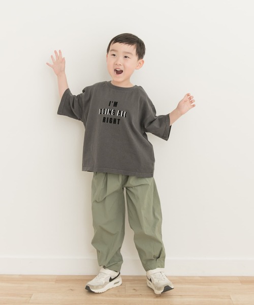URBAN RESEARCH DOORS（アーバンリサーチドアーズ）の「撥水タックワイドパンツ(KIDS)（その他パンツ・キッズ・スミクロ/カーキ・120/105/150/135）」の12枚目の写真