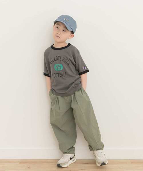 URBAN RESEARCH DOORS（アーバンリサーチドアーズ）の「撥水タックワイドパンツ(KIDS)（その他パンツ・キッズ・スミクロ/カーキ・120/105/150/135）」の3枚目の写真