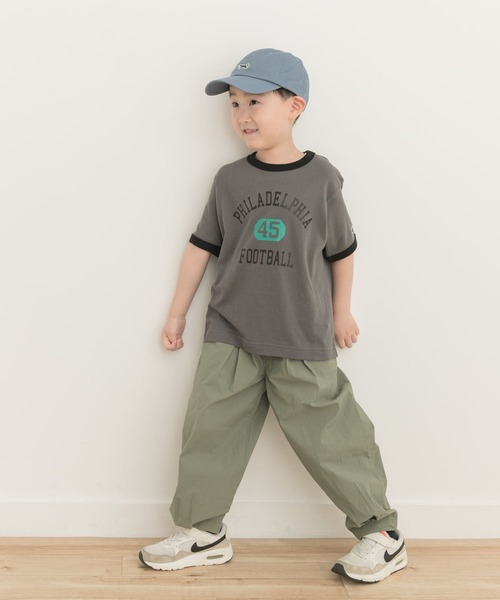 URBAN RESEARCH DOORS（アーバンリサーチドアーズ）の「撥水タックワイドパンツ(KIDS)（その他パンツ・キッズ・スミクロ/カーキ・120/105/150/135）」の4枚目の写真