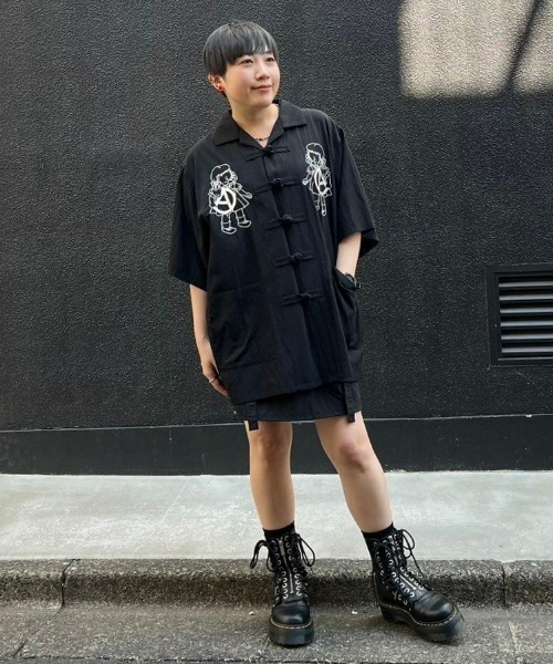 Candy Stripper(キャンディストリッパー)の「ANARCHY GIRLS CHINA シャツ(シャツ/ブラウス・レディース・ボルドー/ブラック/ライトブルー・2)」の13枚目の写真