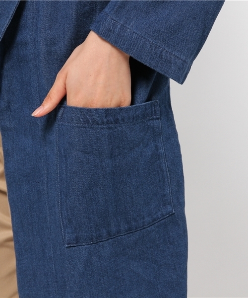 Kastane(カスタネ)の「オープンカラーガウン(その他アウター・レディース・ベージュ/ネイビー/カーキ/ブラック/ブルー/ブラック系その他/オリーブ・FREE)」の16枚目の写真