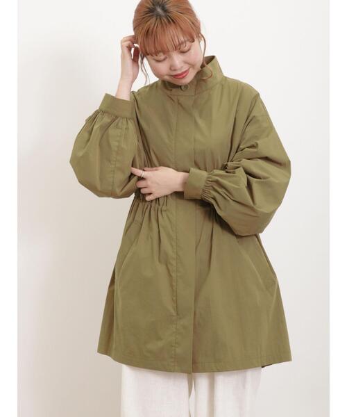 Samansa Mos2（サマンサ モスモス）の「【花粉防止】シャツみたいに軽いスタンドブルゾン（ブルゾン・レディース・ベージュ/オフホワイト/カーキ・F）」の4枚目の写真