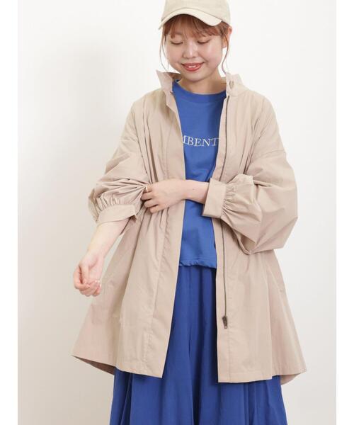 Samansa Mos2（サマンサ モスモス）の「【花粉防止】シャツみたいに軽いスタンドブルゾン（ブルゾン・レディース・ベージュ/オフホワイト/カーキ・F）」の10枚目の写真