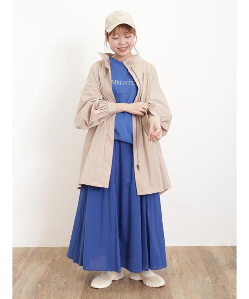 Samansa Mos2（サマンサ モスモス）の「【花粉防止】シャツみたいに軽いスタンドブルゾン（ブルゾン・レディース・ベージュ/オフホワイト/カーキ・F）」の14枚目の写真