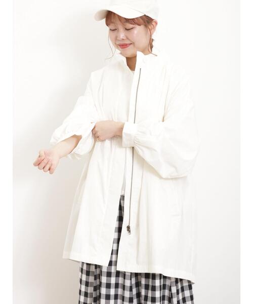 Samansa Mos2（サマンサ モスモス）の「【花粉防止】シャツみたいに軽いスタンドブルゾン（ブルゾン・レディース・ベージュ/オフホワイト/カーキ・F）」の15枚目の写真