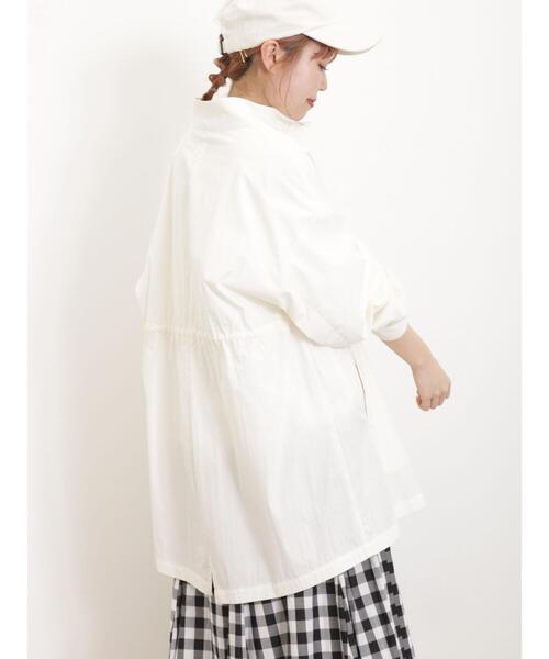 Samansa Mos2（サマンサ モスモス）の「【花粉防止】シャツみたいに軽いスタンドブルゾン（ブルゾン・レディース・ベージュ/オフホワイト/カーキ・F）」の19枚目の写真