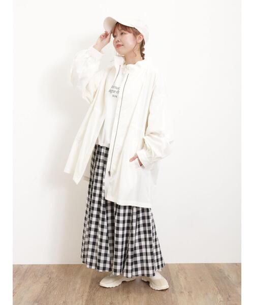 Samansa Mos2（サマンサ モスモス）の「【花粉防止】シャツみたいに軽いスタンドブルゾン（ブルゾン・レディース・ベージュ/オフホワイト/カーキ・F）」の21枚目の写真