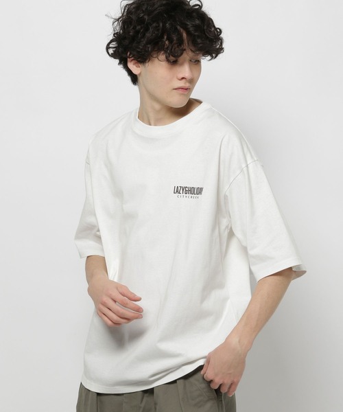 Creek プリントT 中古・古着通販】creek (クリーク) プリントTシャツ ネイビー