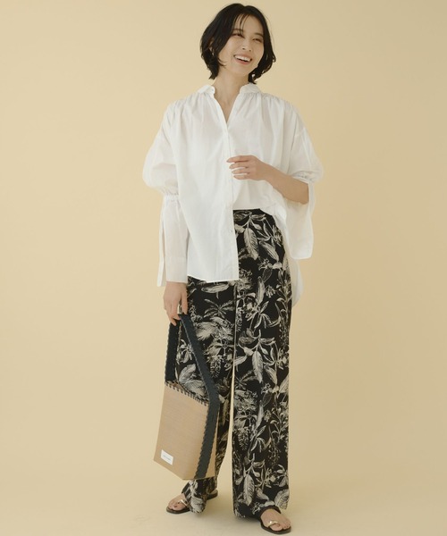 BARNYARDSTORM（バンヤードストーム）の「BARNYARDSTORM / シャーリングスリーブシャツ　ハンドウォッシャブル（シャツ/ブラウス・レディース・オフホワイト/ブルー/ホワイト・FREE）」の22枚目の写真