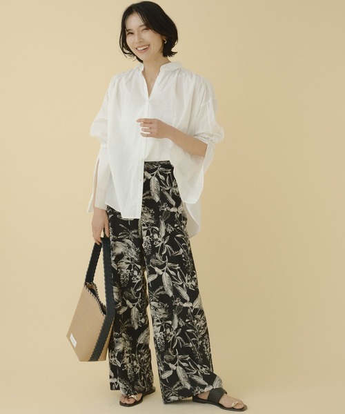 BARNYARDSTORM（バンヤードストーム）の「BARNYARDSTORM / シャーリングスリーブシャツ　ハンドウォッシャブル（シャツ/ブラウス・レディース・オフホワイト/ブルー/ホワイト・FREE）」の20枚目の写真