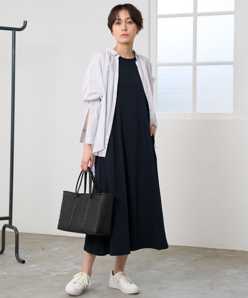 BARNYARDSTORM（バンヤードストーム）の「BARNYARDSTORM / シャーリングスリーブシャツ　ハンドウォッシャブル（シャツ/ブラウス・レディース・オフホワイト/ブルー/ホワイト・FREE）」の14枚目の写真