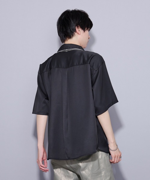 Ellno Loset（エルノロゼット）の「ローズ刺繍パイピングシャツ（シャツ/ブラウス・メンズ・ブラック/オフホワイト/グリーン系その他/ブルー系その他・MEDIUM/LARGE/SMALL）」の19枚目の写真