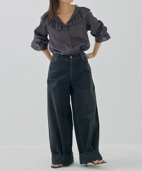 BABYLONE(バビロン)の「【HAIKURE】BETHデニム BLK(デニムパンツ・レディース・ブラック・25inch/26inch/24inch)」の3枚目の写真