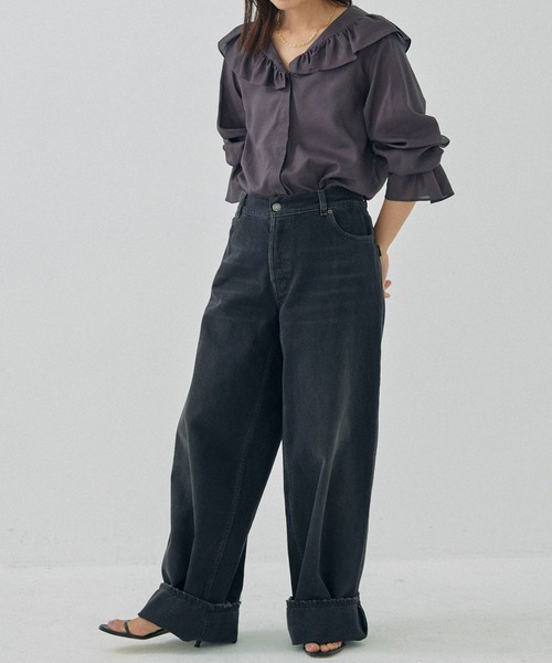 BABYLONE(バビロン)の「【HAIKURE】BETHデニム BLK(デニムパンツ・レディース・ブラック・25inch/26inch/24inch)」の4枚目の写真